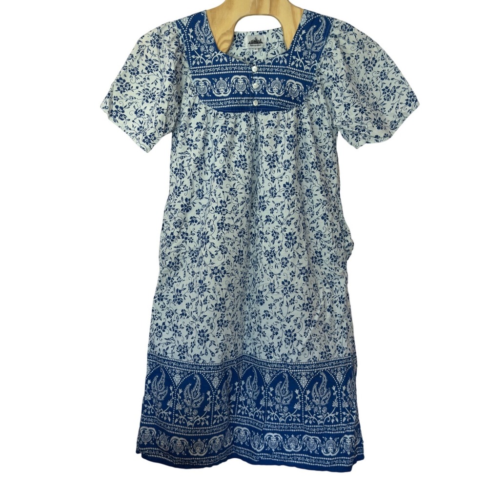 Metropolitan Vintage Women's Floral Paisley Midi House Dress Size M Cottagecore